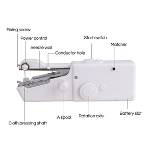 Portable Mini Sewing Machines Needlework Cordless Hand-Held Clothes Useful Portable Sewing Machines Handwork Tools Accessories