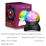 Charger l&#39;image dans la galerie, RGB LED Ball Party Lights Bluetooth Speaker USB TF Card MP3 Player Sound DJ Lamp Wedding Party Bar Room Starry Sky Lamp
