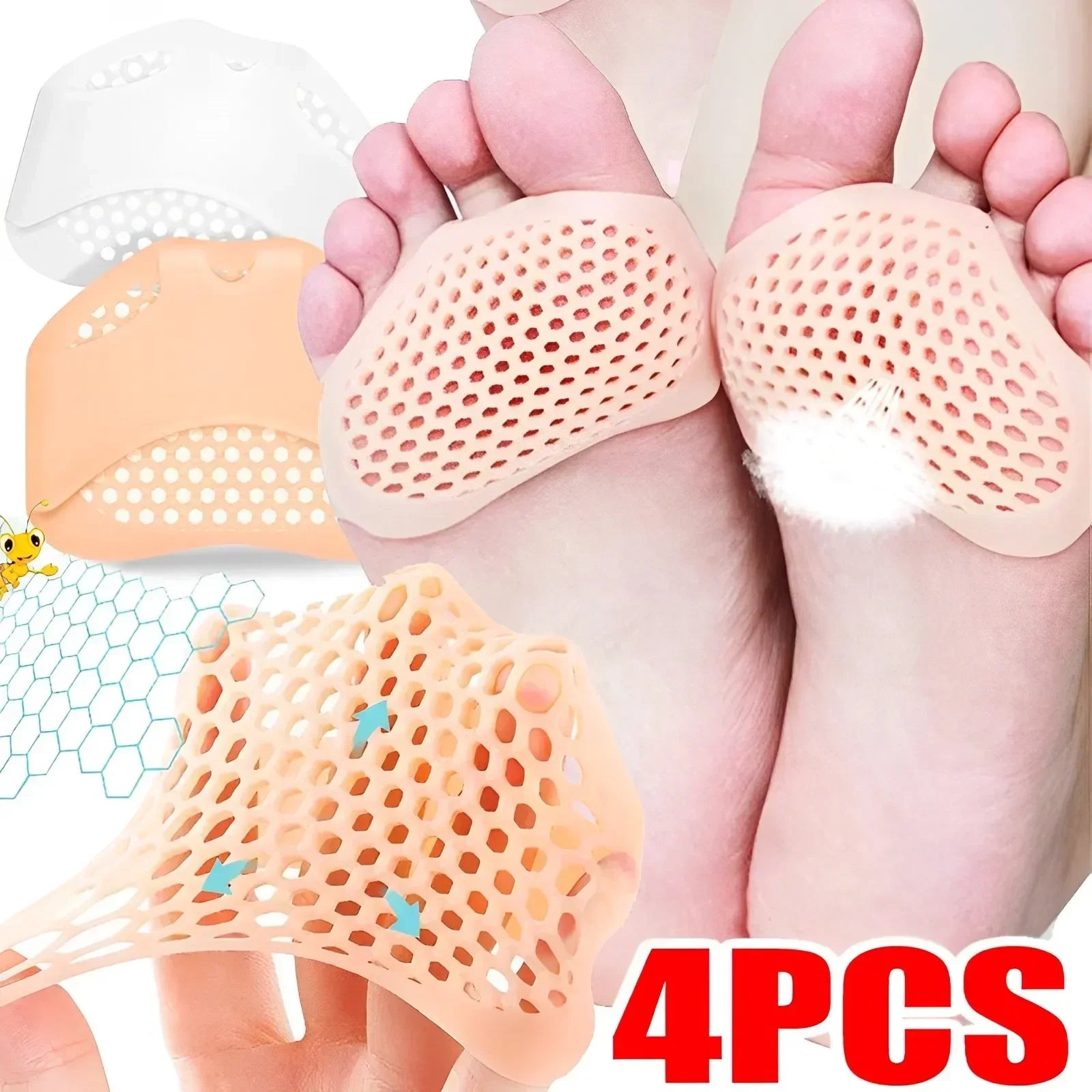 Metatarsal Pads for Improved Foot Comfort - 4PCS 