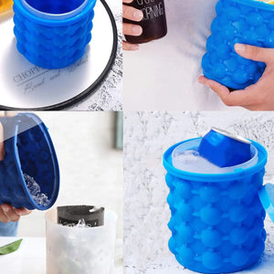 1pc-Silicone Ice Cube Maker Portable Bucket Wine Ice Cooler Beer Cabinet Space Saving Kitchen Tools Drinking Whiskey Freeze