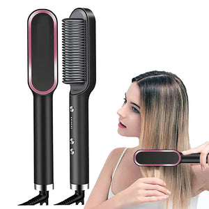 Your heated hair straightener brush 