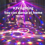 Charger l&#39;image dans la galerie, RGB LED Ball Party Lights Bluetooth Speaker USB TF Card MP3 Player Sound DJ Lamp Wedding Party Bar Room Starry Sky Lamp
